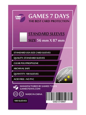 Протектори Games7Days (56 x 87 мм) Standard USA (100 шт) GSD-015687 фото