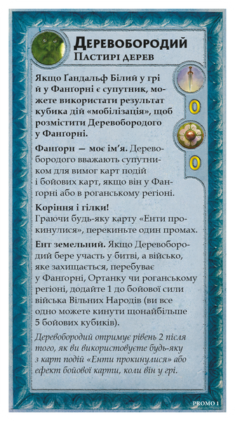 Міні-доповнення  до гри Війна Персня. Володарі Середзем’я – Деревобородий (Treebeard Mini-Expansion)