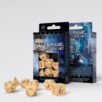 Набір кубиків Classic RPG Beige & burgundy Dice Set (7) Дайси SCLE87 фото