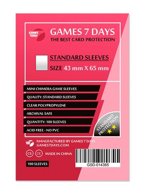 Протектори Games7Days (43 x 65 мм) Standard Mini Chimera (100 шт) GSD-014365 фото
